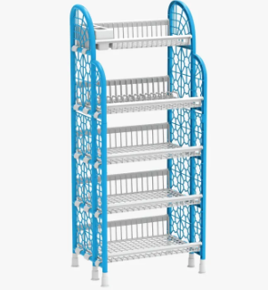 Akij Plastics Rack-Chef Modern-5 Steps-Paste Blue & White