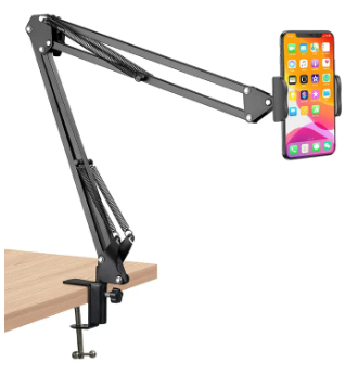 Overhead Phone Video Stand Phone suspension stand scissor arm comes with phone clip and ball head camera mount fitting well cell phone