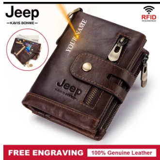 Jeep Black 100% Leather Wallet For Man - Wallet For Men - Wallet For Men - Wallet